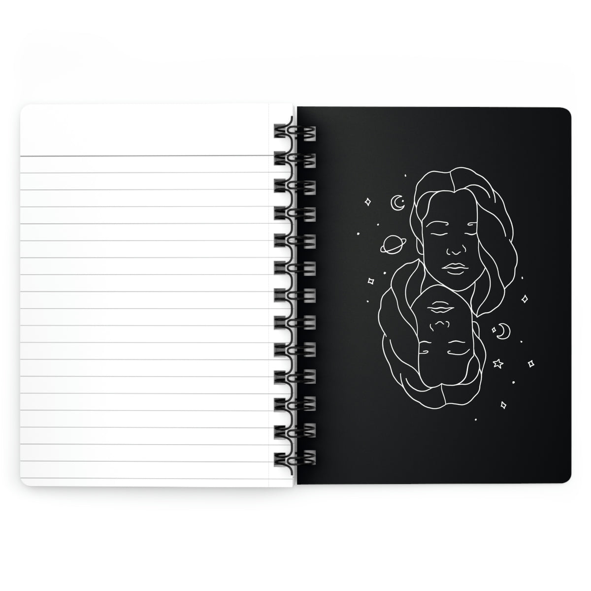 Black Spiral Quote Notebook For Women - Notebook With Rules line Paper –  SimplyShaniqua