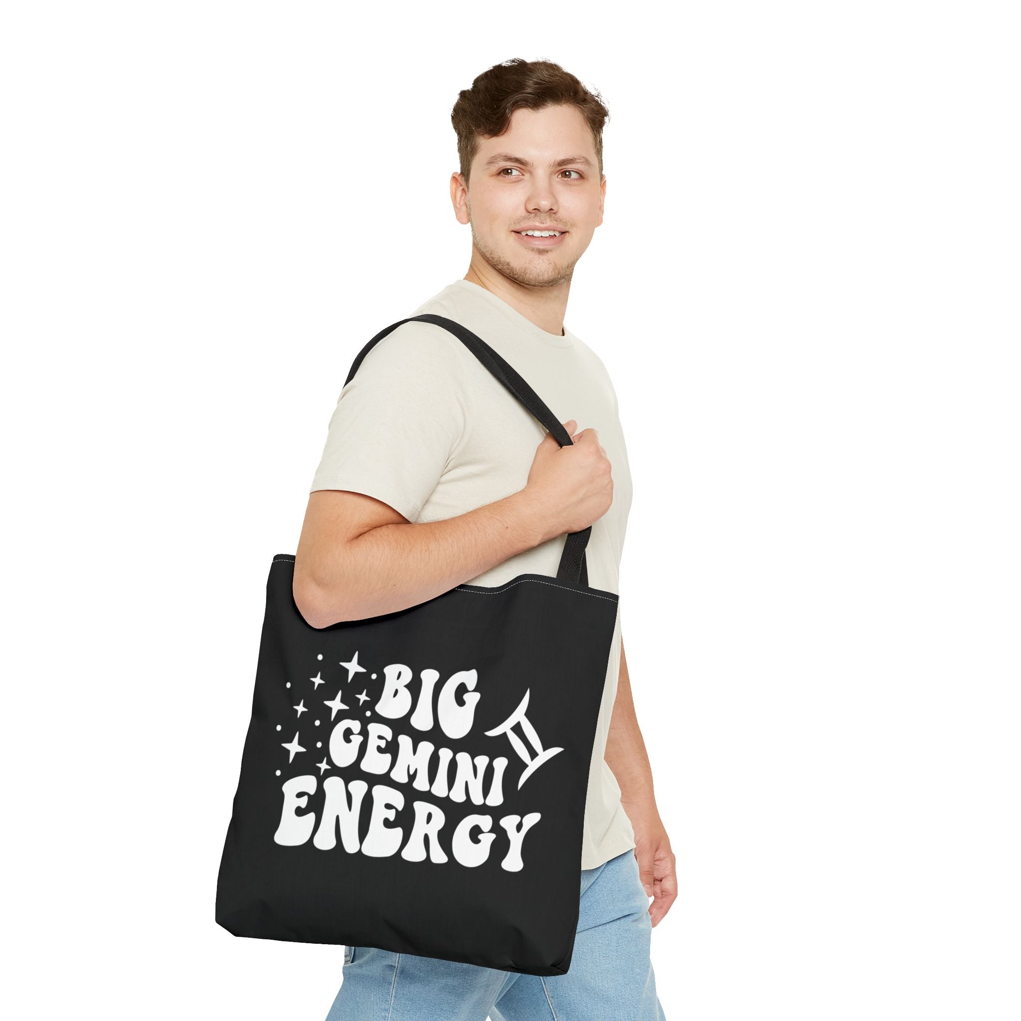 Big Gemini Energy Tote Bag - Black