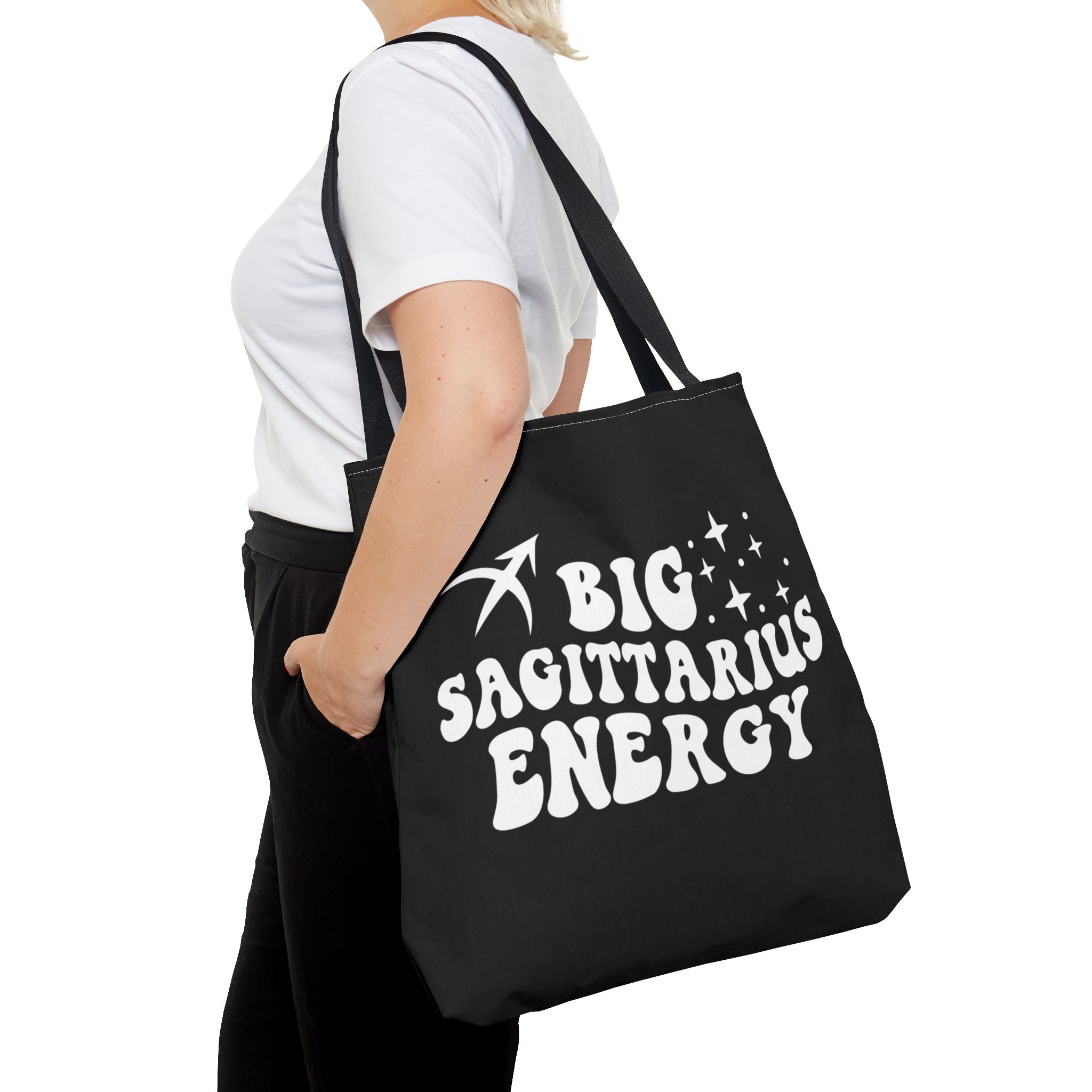 Big Sagittarius Energy Tote Bag - Black