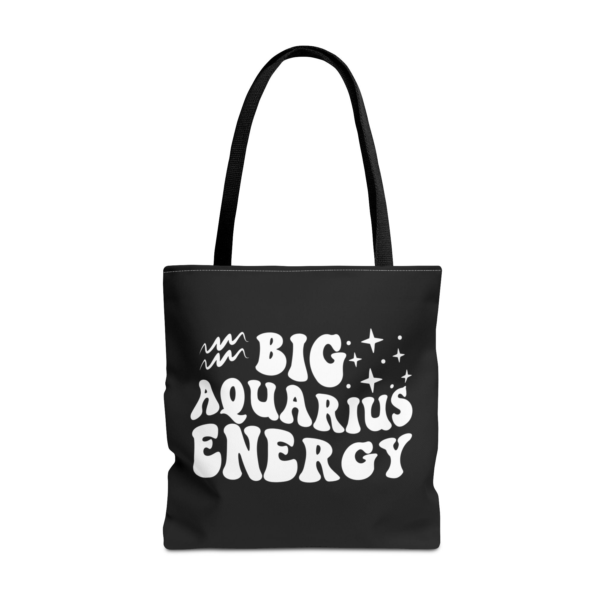 Big Aquarius Energy Tote Bag - Black