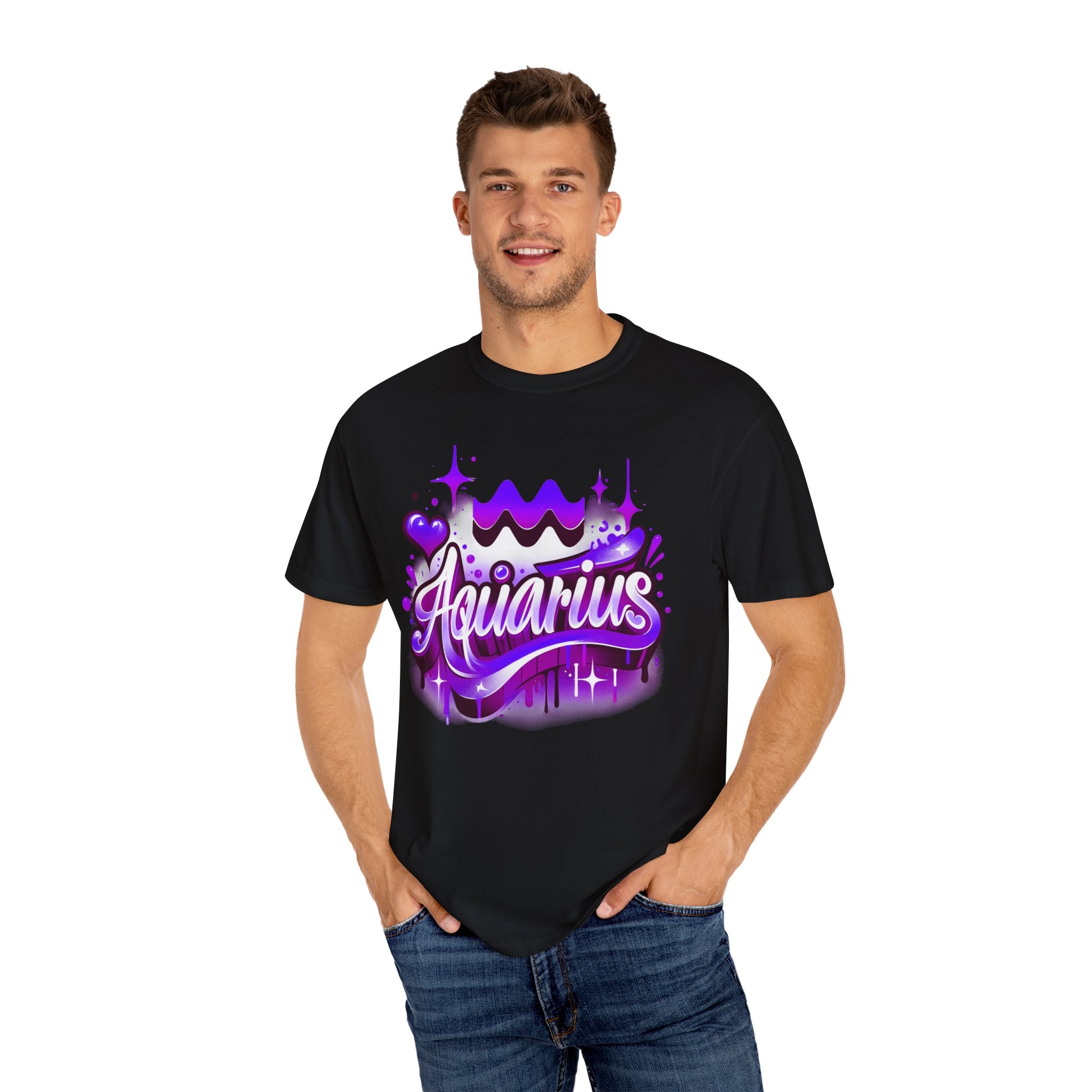 Aquarius 90s Style Airbrush T-Shirt