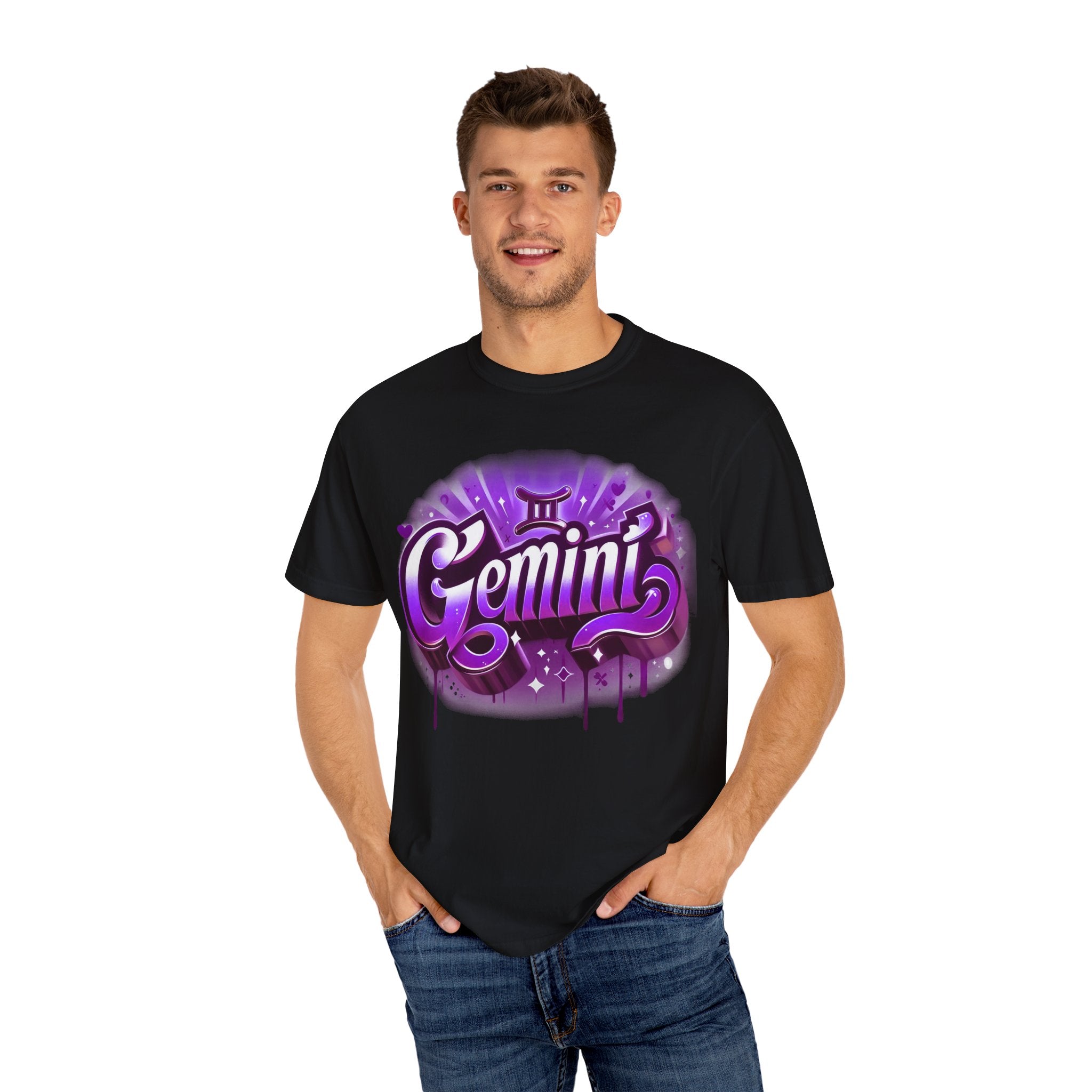 Gemini 90s Style Airbrush T-Shirt