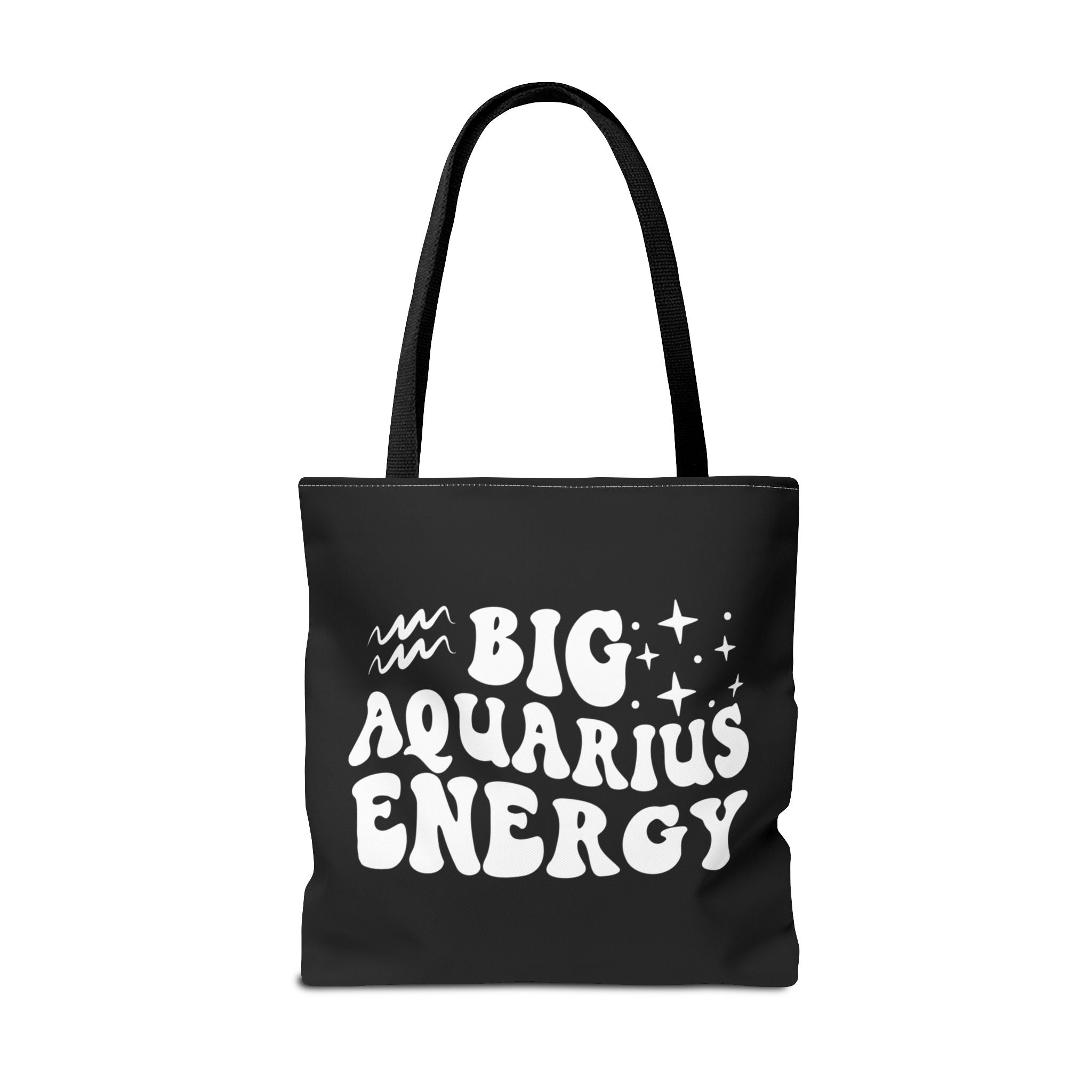 Big Aquarius Energy Tote Bag - Black