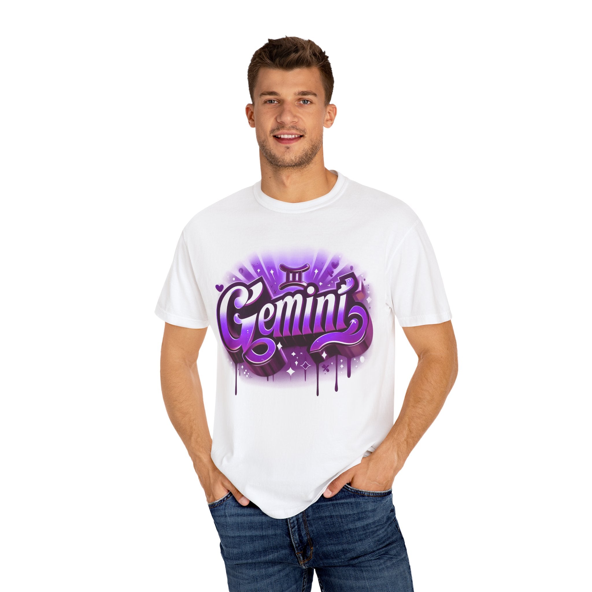 Gemini 90s Style Airbrush T-Shirt