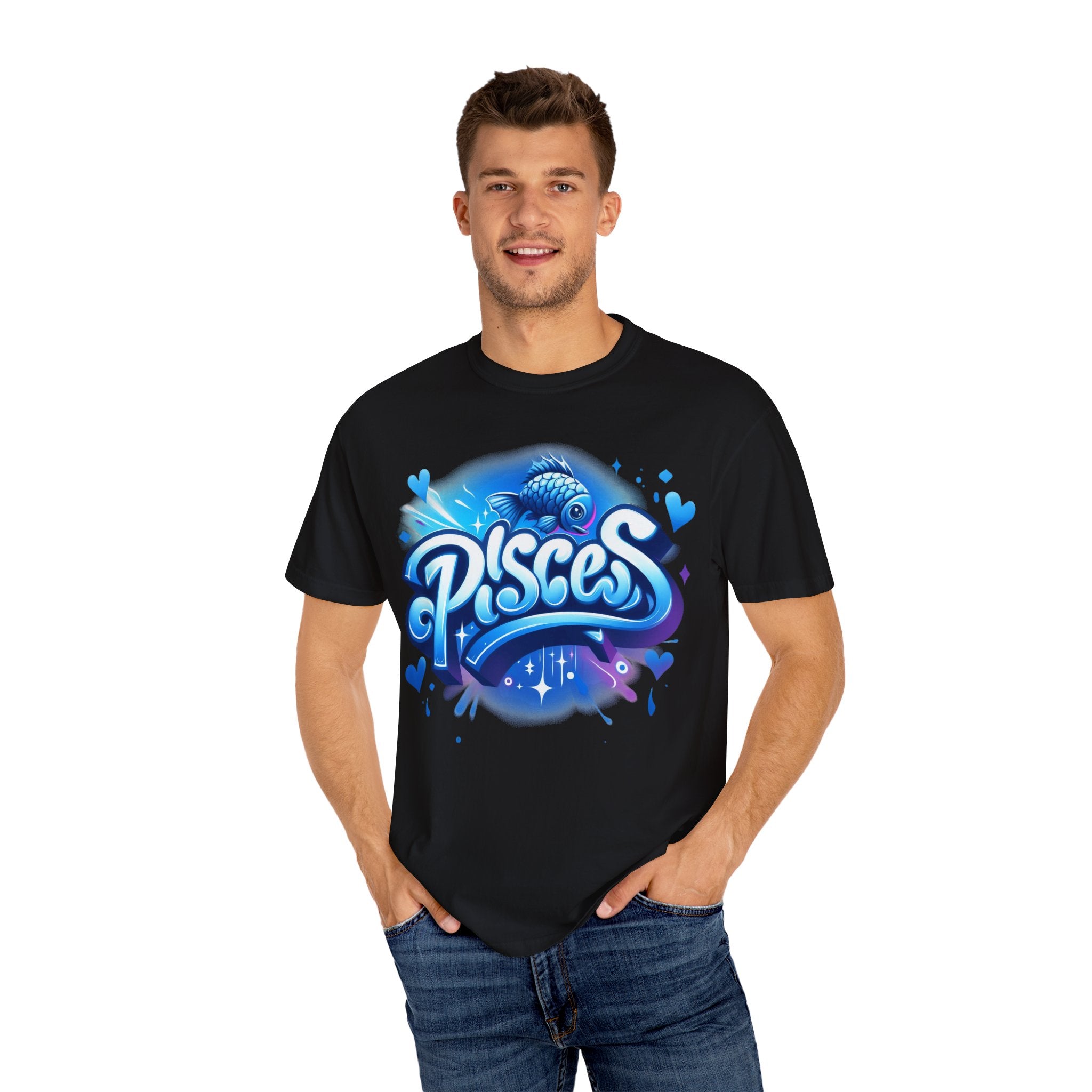 Pisces 90s Style Airbrush T-Shirt