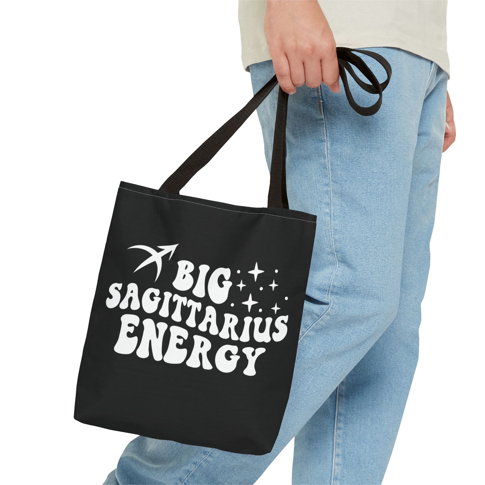 Big Sagittarius Energy Tote Bag - Black