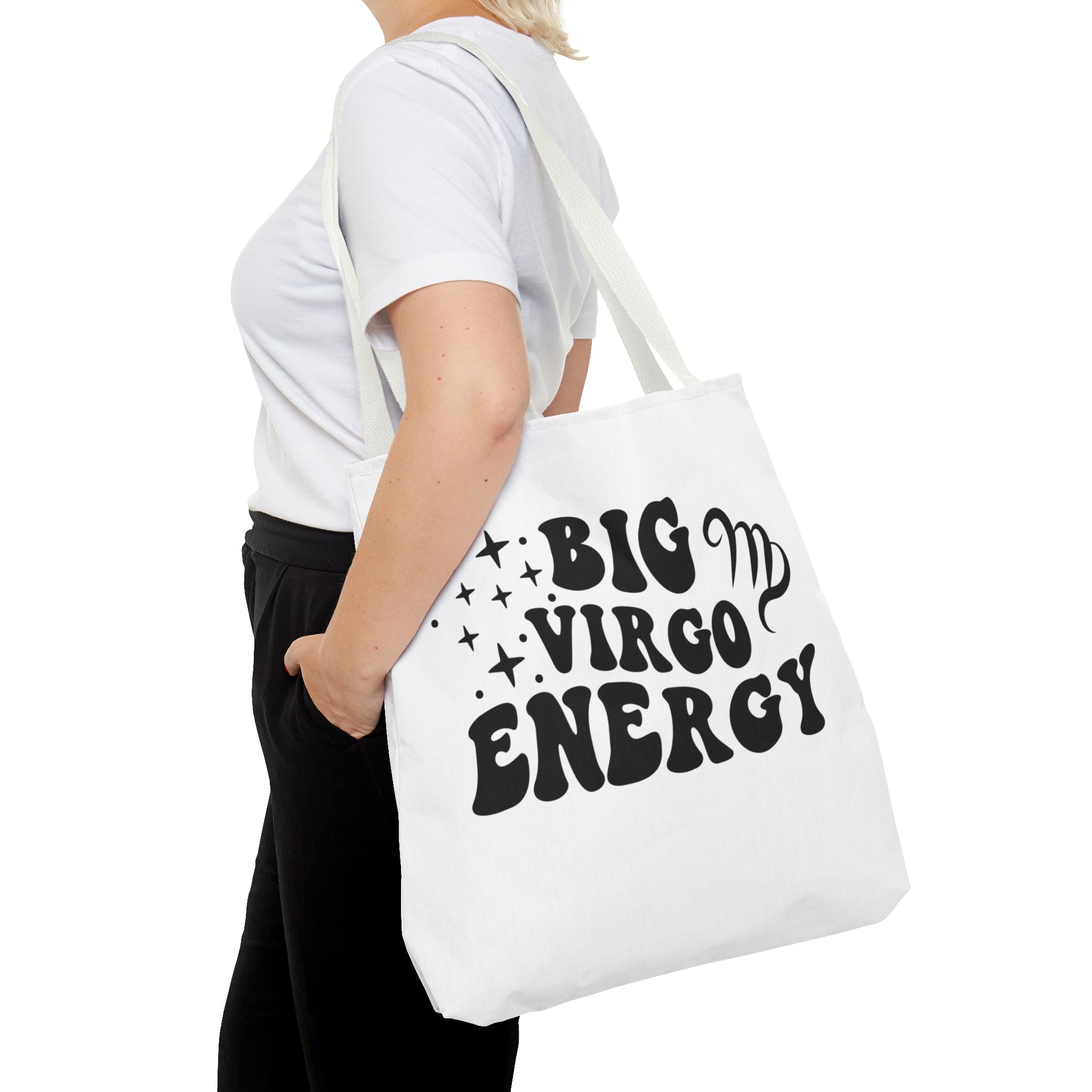 Big Virgo Energy Tote Bag - White