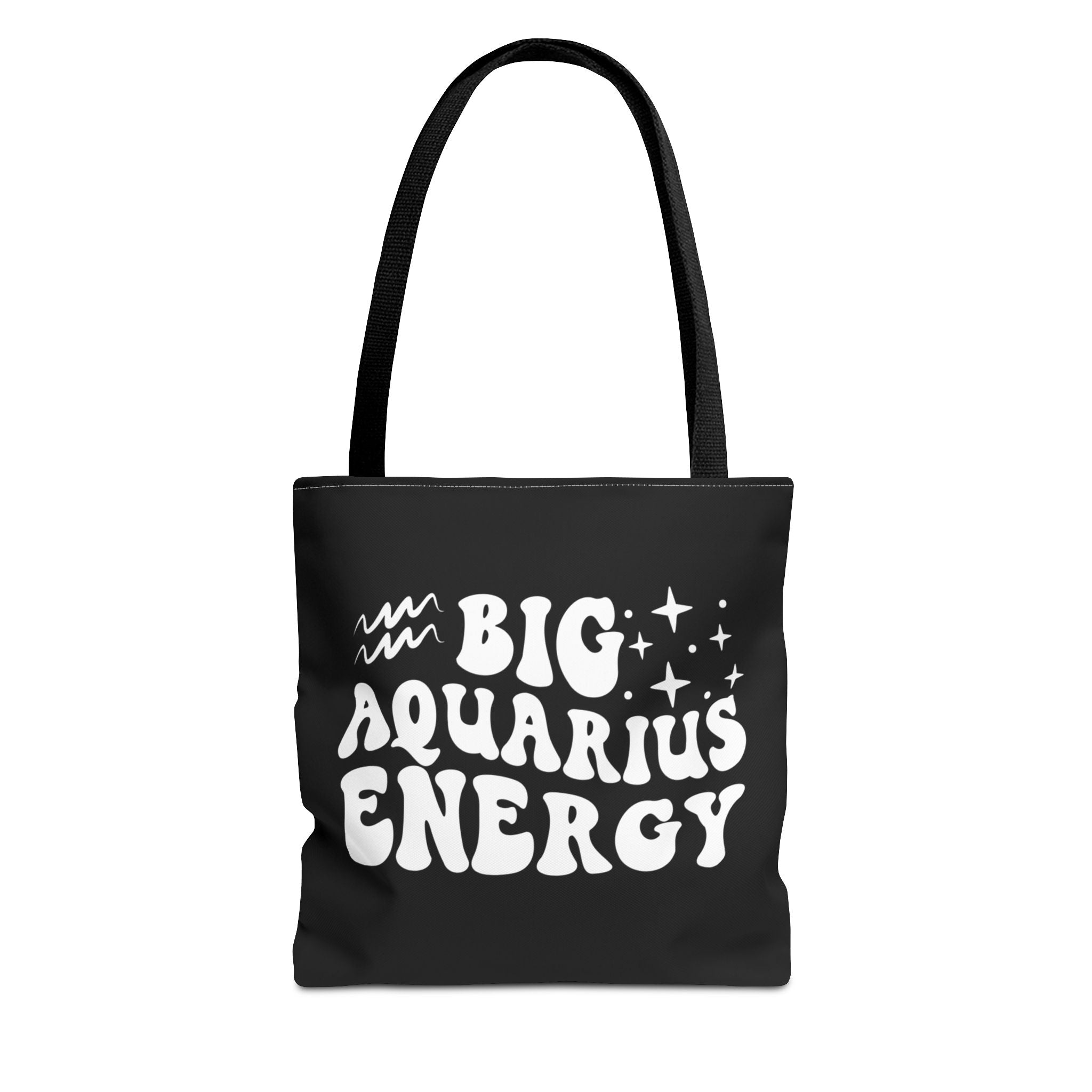 Big Aquarius Energy Tote Bag - Black