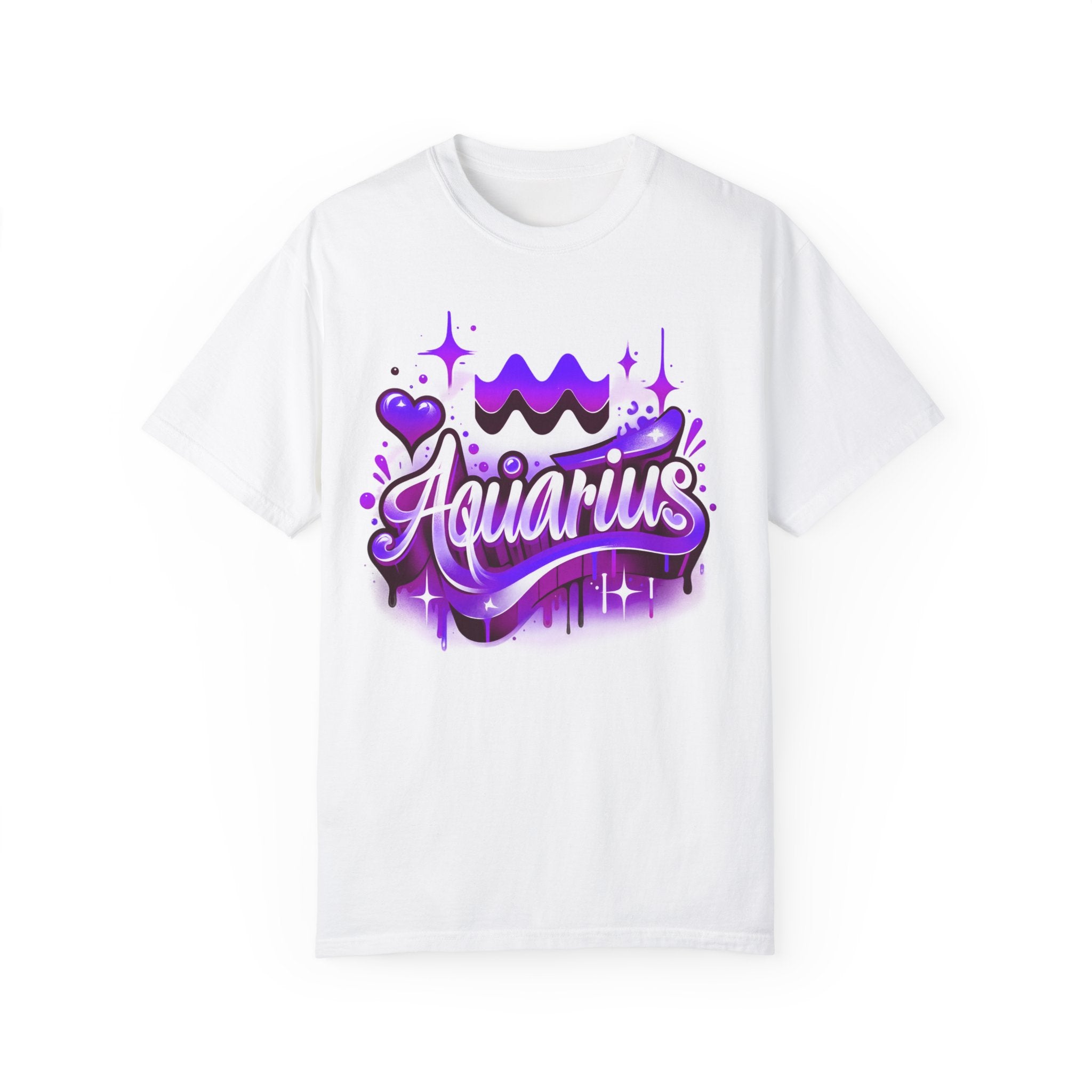 Aquarius 90s Style Airbrush T-Shirt - Divine Feminine Works