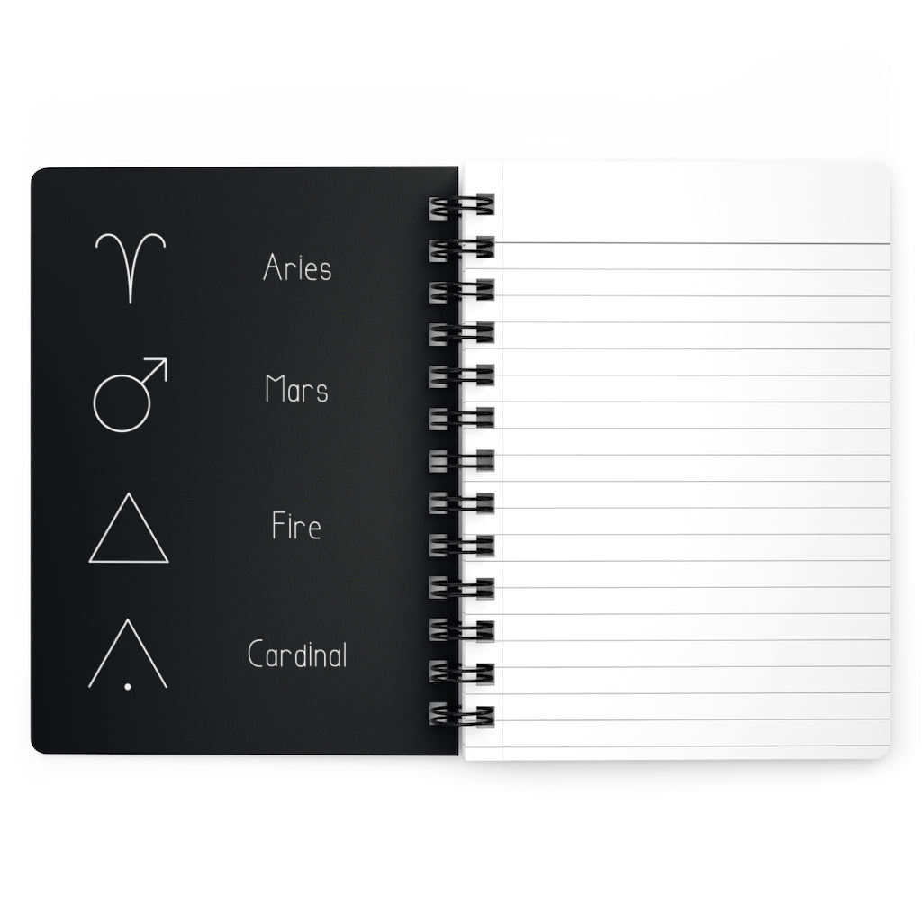 Aries Notebook - Black - Divine Feminine Works