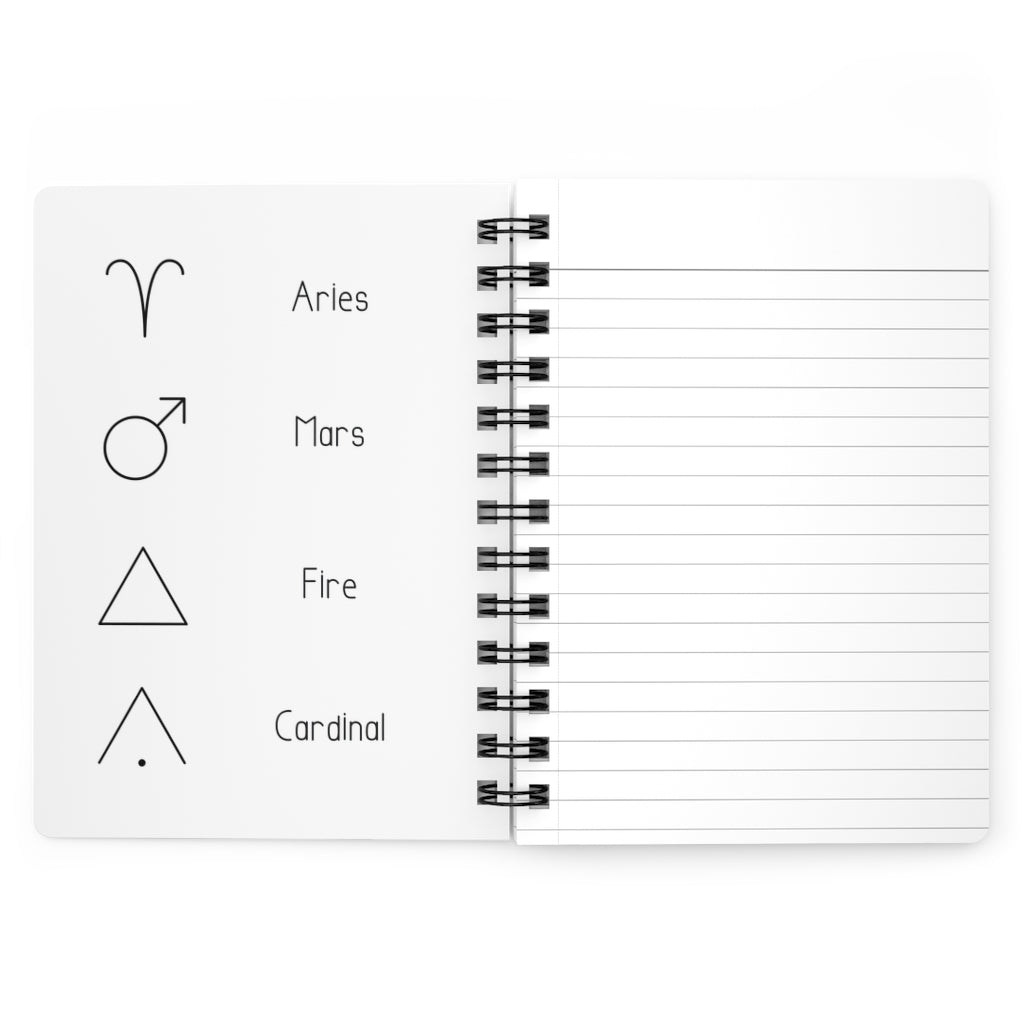 Aries Notebook - White - Divine Feminine Works