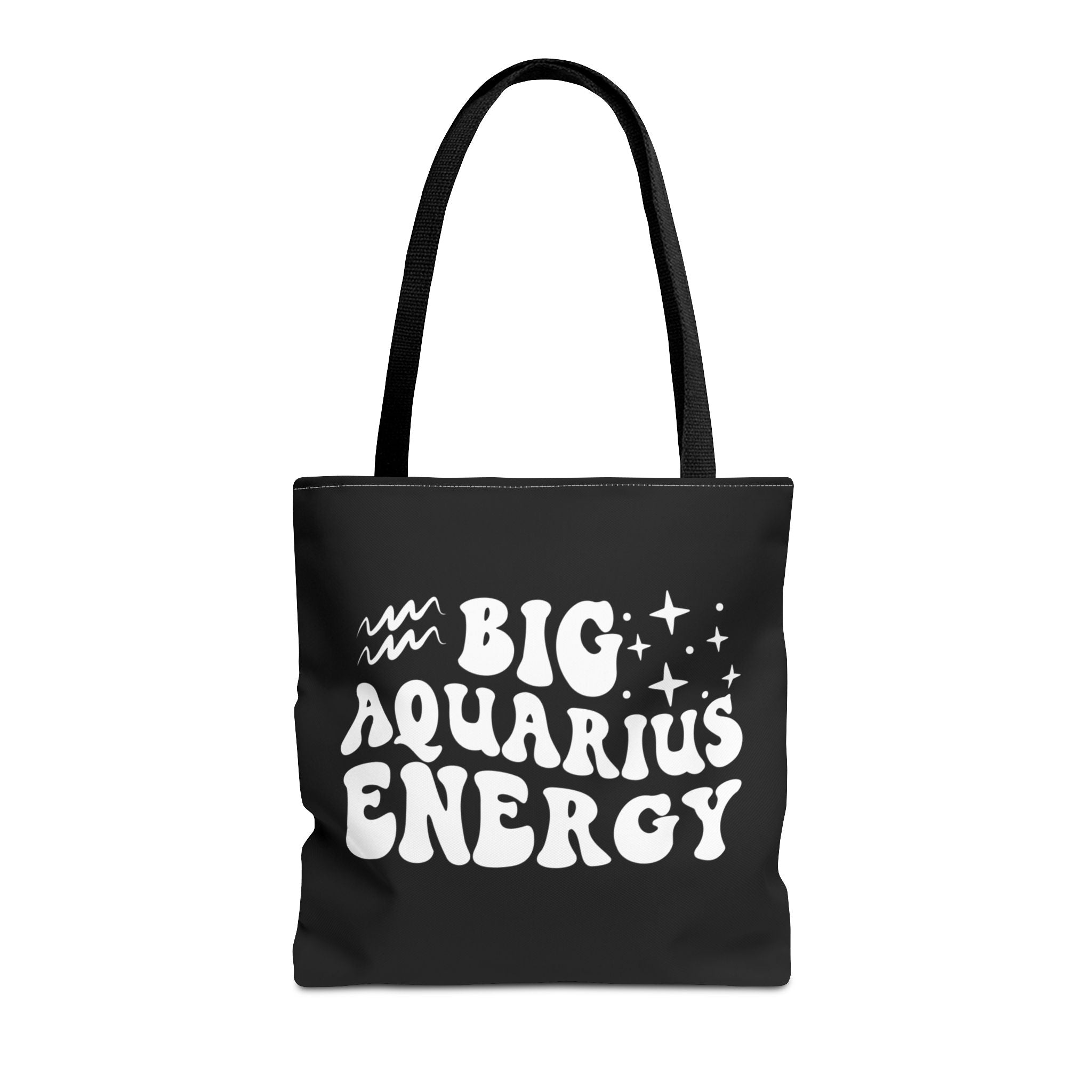 Big Aquarius Energy Tote Bag - Black - Divine Feminine Works