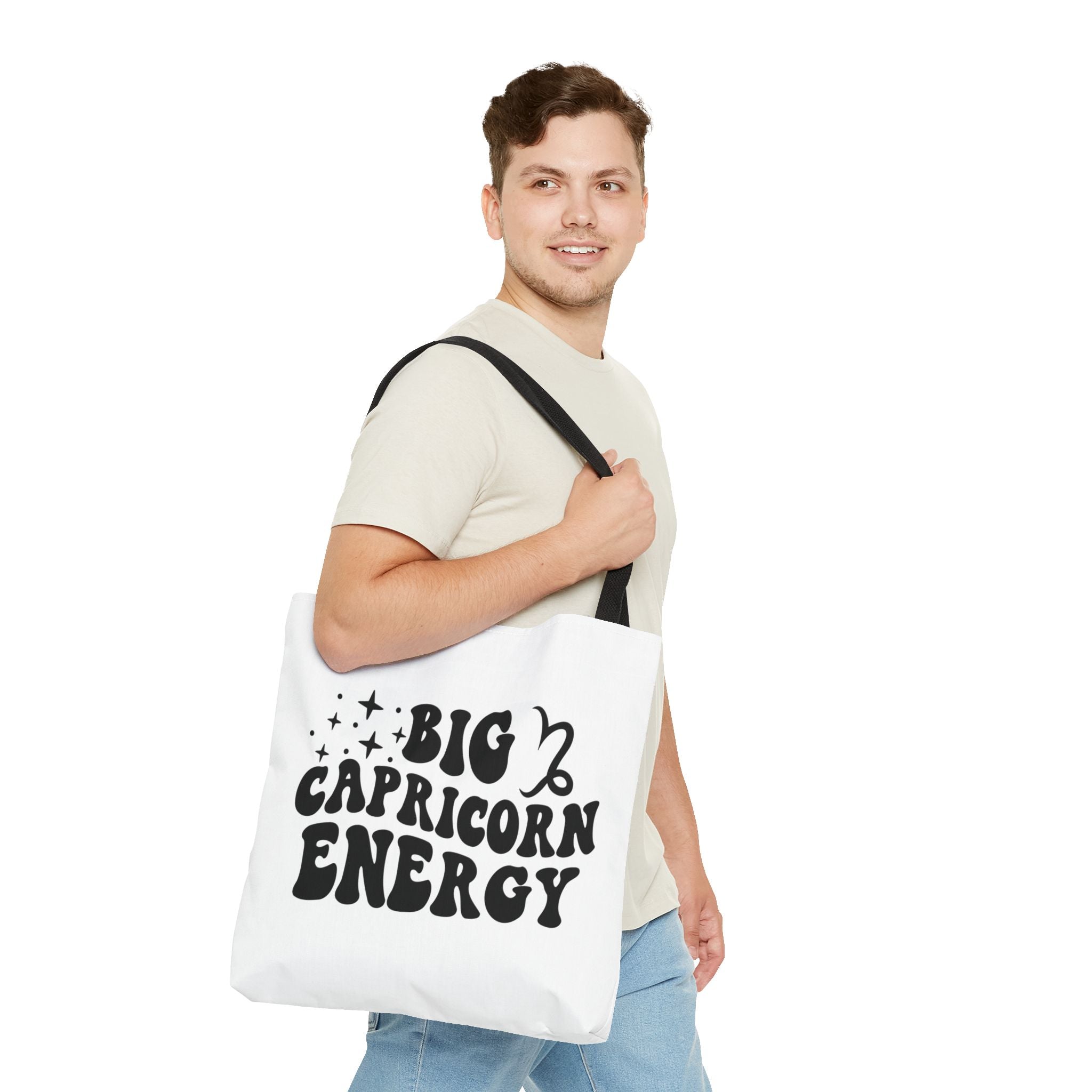 Big Capricorn Energy Tote Bag - White - Divine Feminine Works