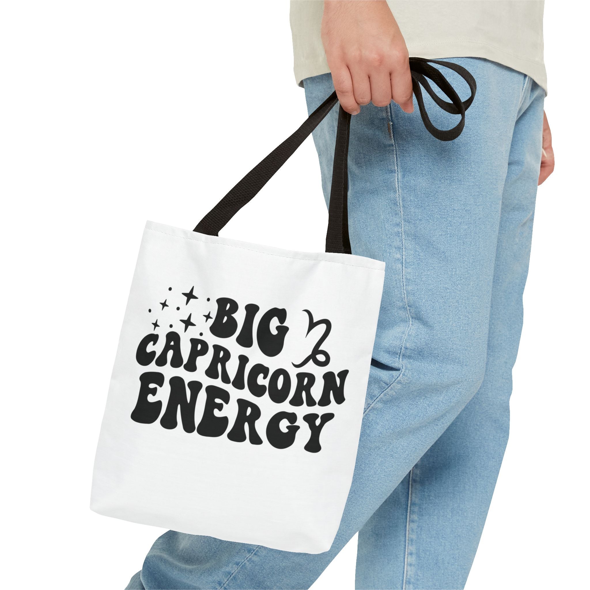 Big Capricorn Energy Tote Bag - White - Divine Feminine Works