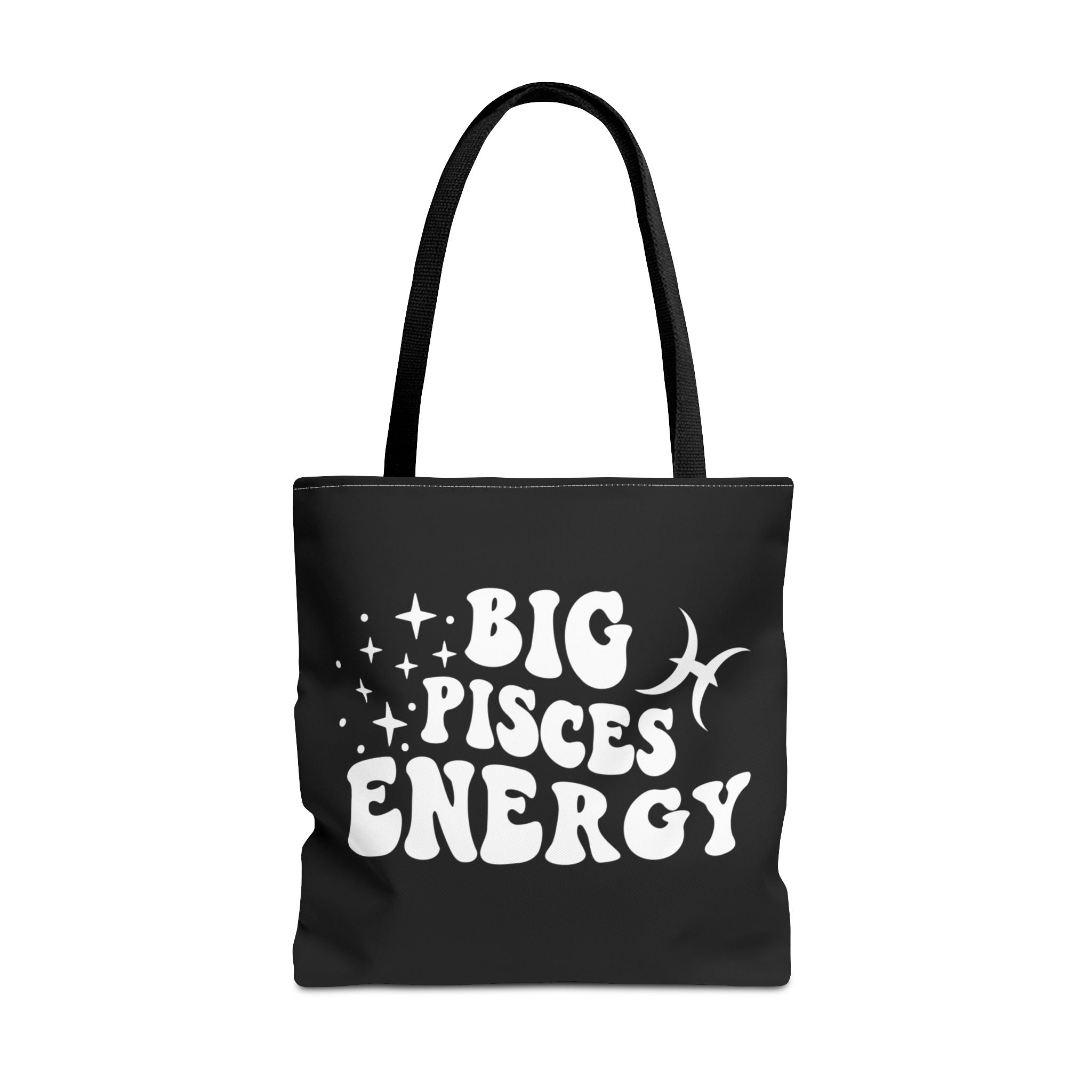 Big Pisces Energy Tote Bag - Black - Divine Feminine Works