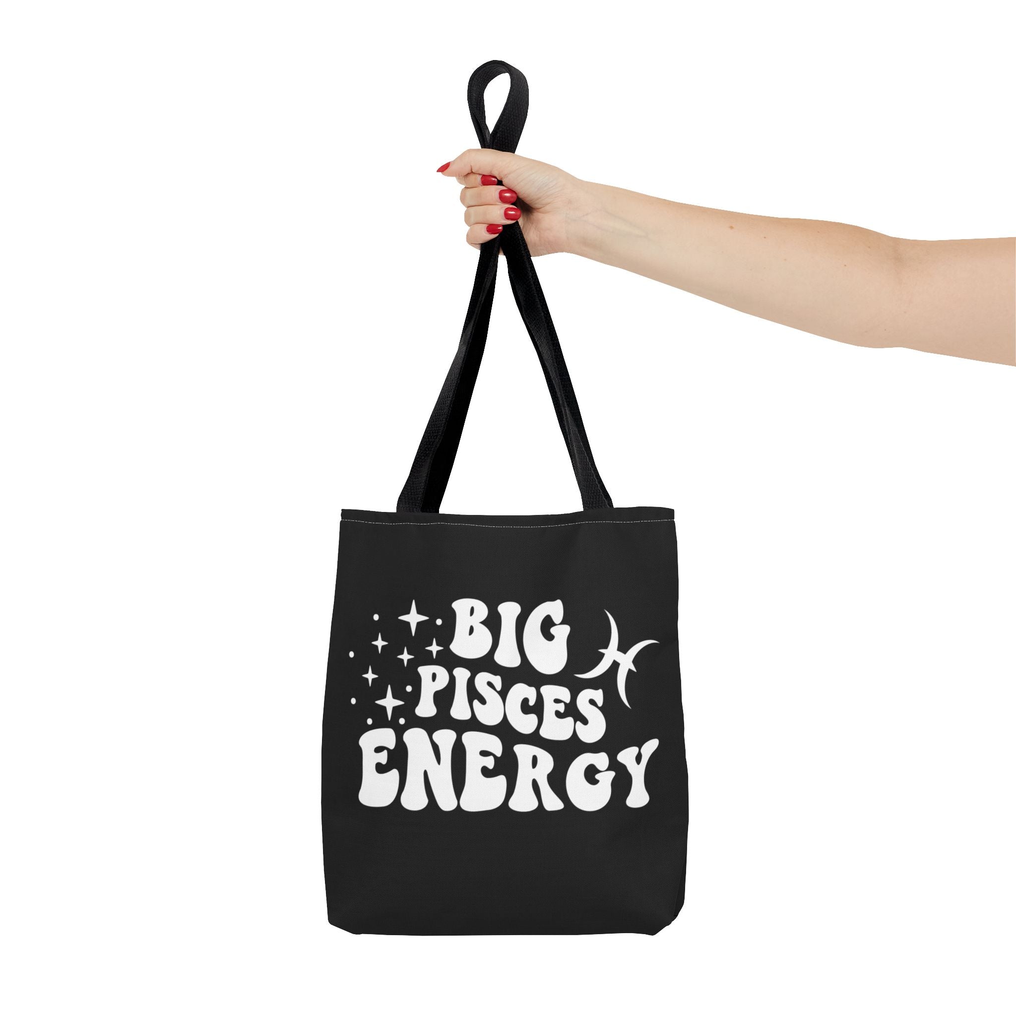 Big Pisces Energy Tote Bag - Black - Divine Feminine Works