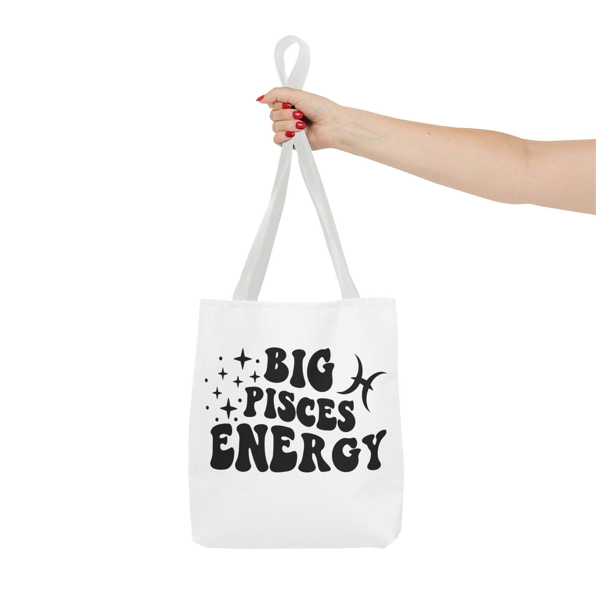 Big Pisces Energy Tote Bag - White - Divine Feminine Works