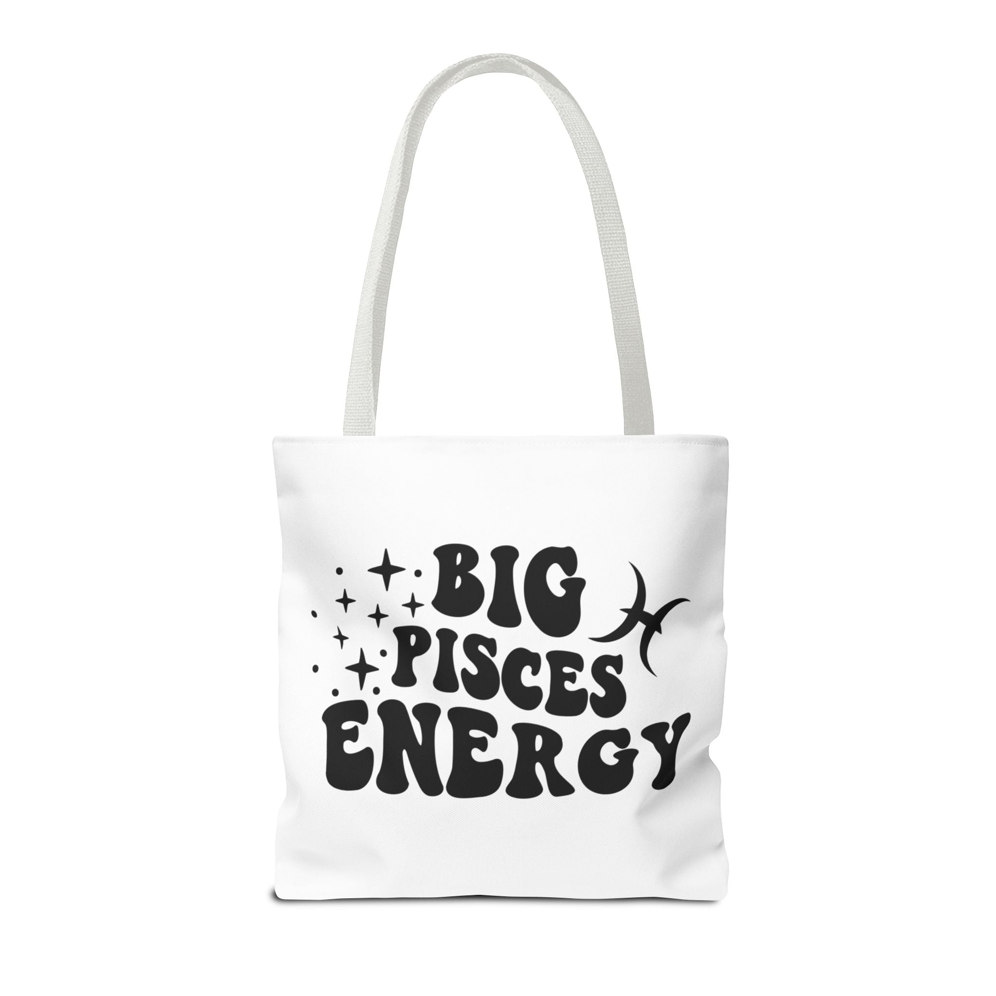 Big Pisces Energy Tote Bag - White - Divine Feminine Works