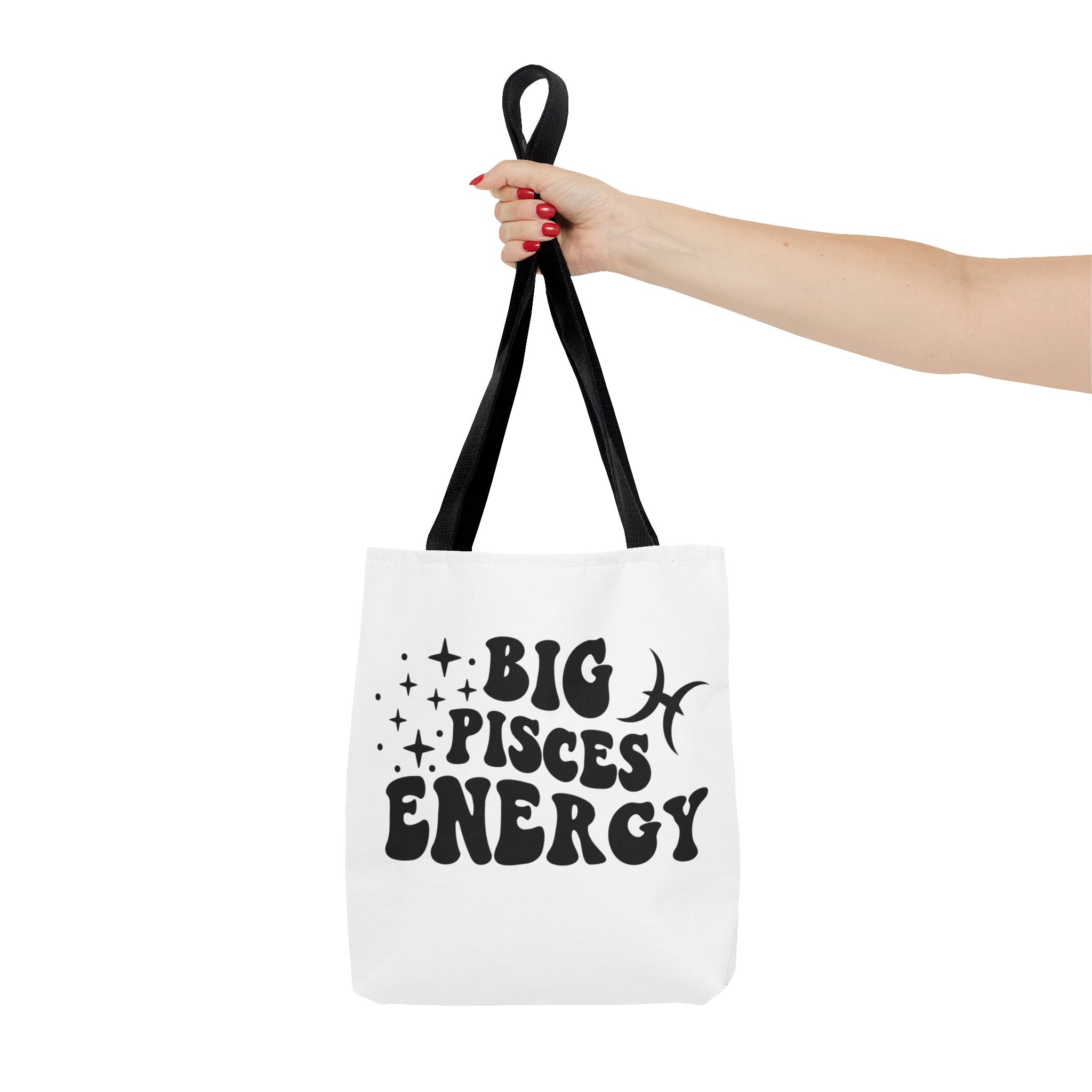 Big Pisces Energy Tote Bag - White - Divine Feminine Works