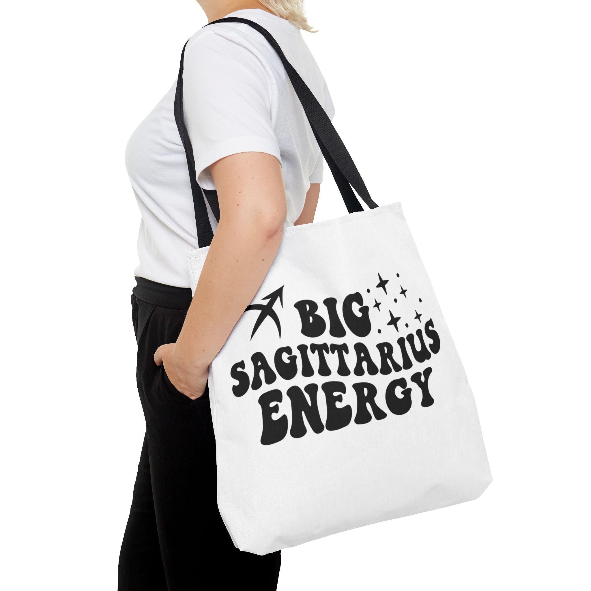 Big Sagittarius Energy Tote Bag - White - Divine Feminine Works