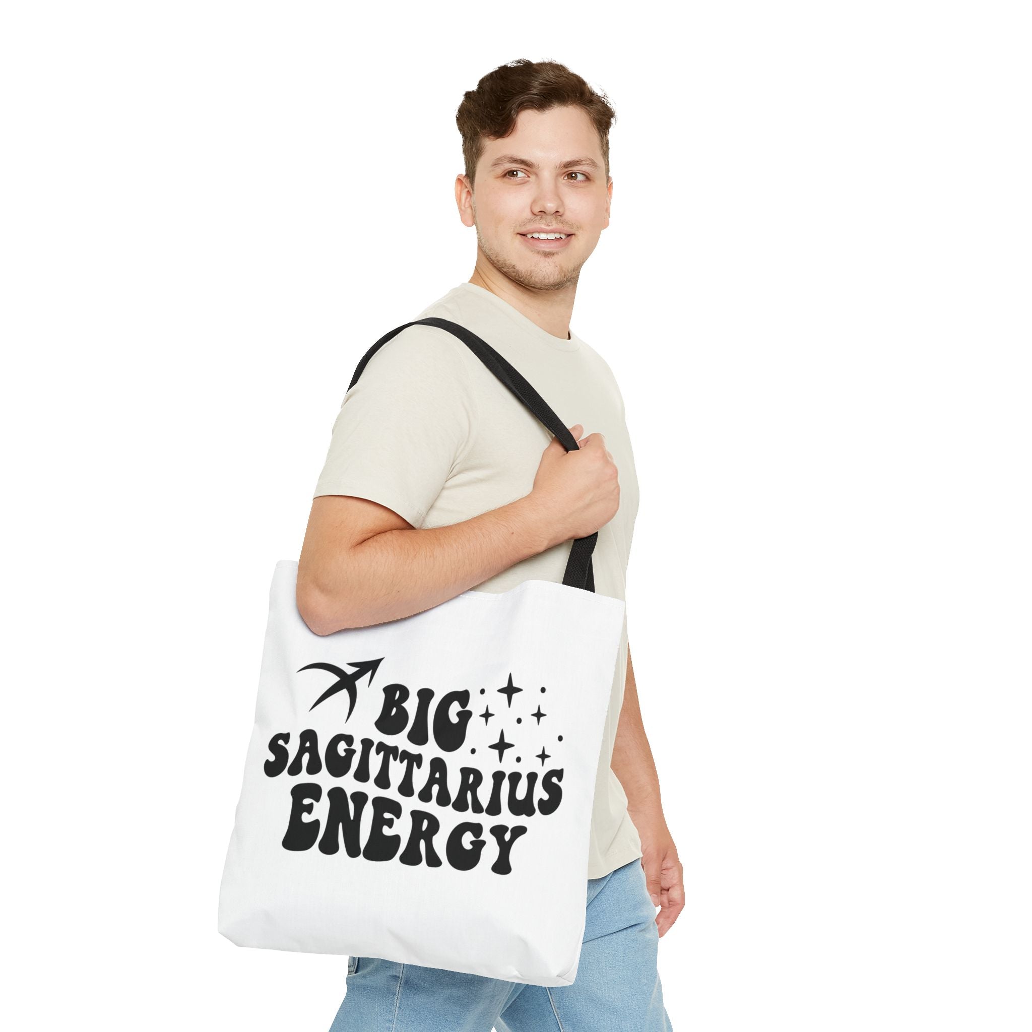 Big Sagittarius Energy Tote Bag - White - Divine Feminine Works