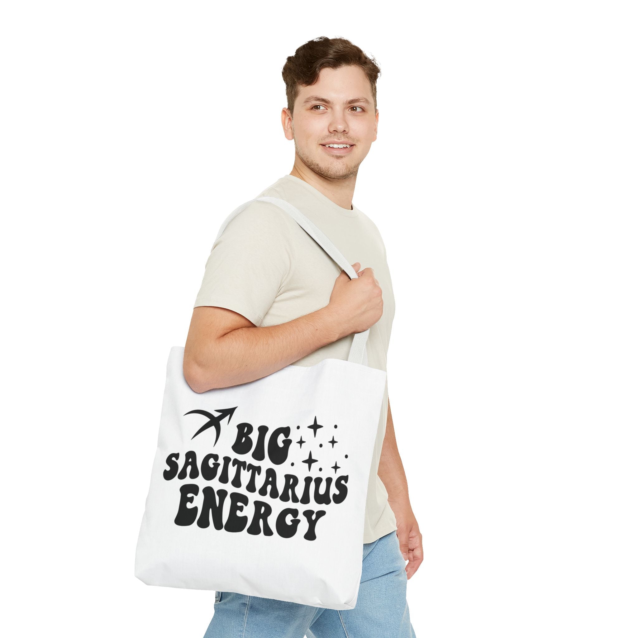 Big Sagittarius Energy Tote Bag - White - Divine Feminine Works