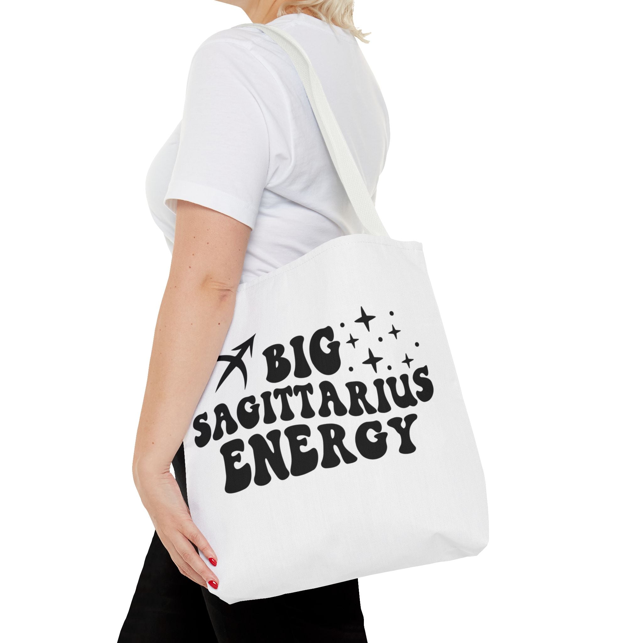 Big Sagittarius Energy Tote Bag - White - Divine Feminine Works