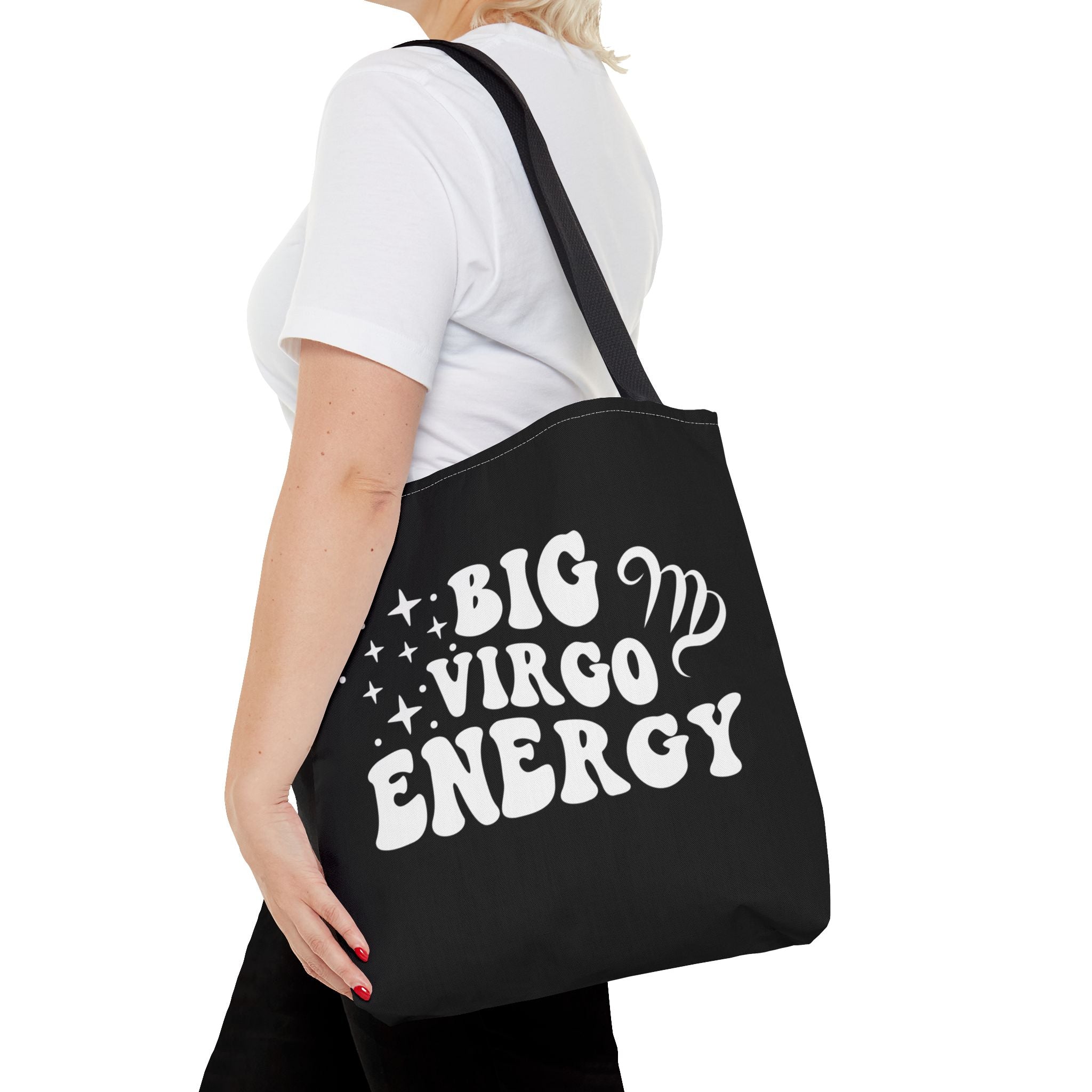 Big Virgo Energy Tote Bag - Black - Divine Feminine Works