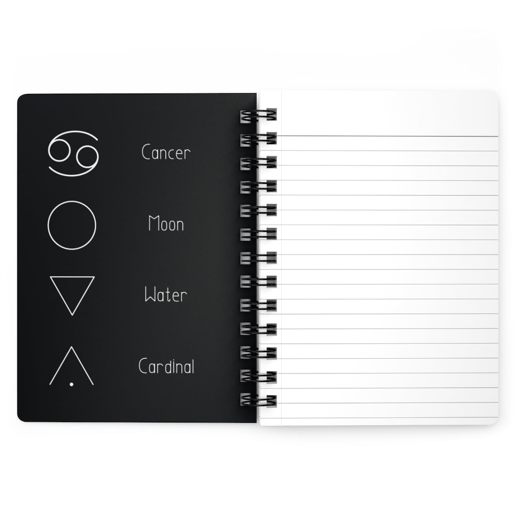 Cancer Notebook - Black - Divine Feminine Works