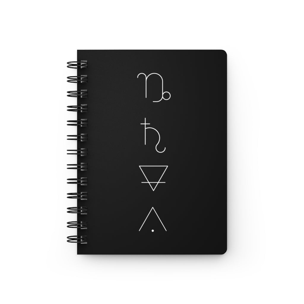 Capricorn Notebook - Black - Divine Feminine Works