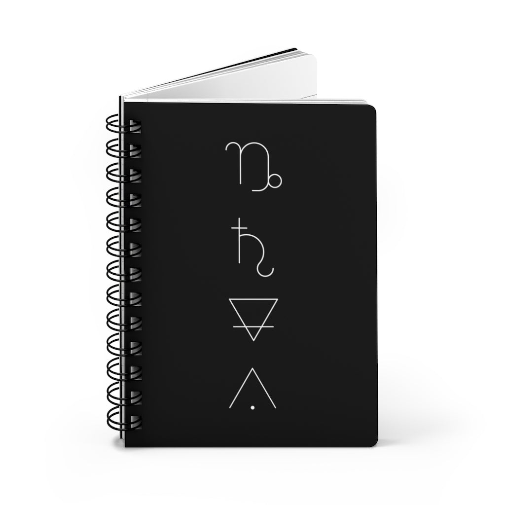 Capricorn Notebook - Black - Divine Feminine Works