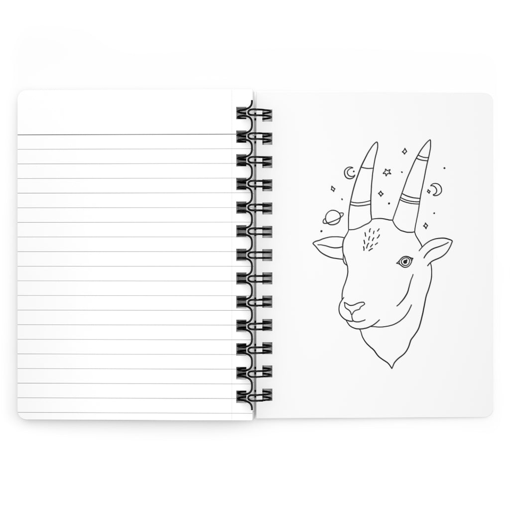 Capricorn Notebook - White - Divine Feminine Works