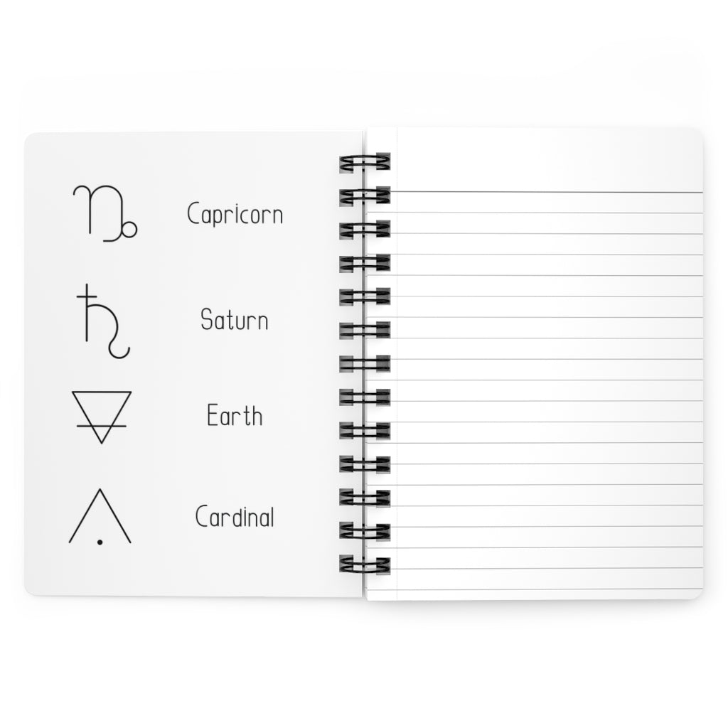 Capricorn Notebook - White - Divine Feminine Works