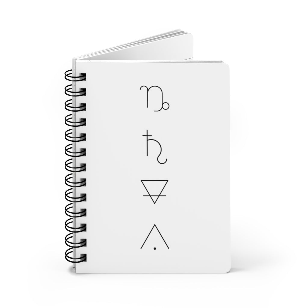 Capricorn Notebook - White - Divine Feminine Works