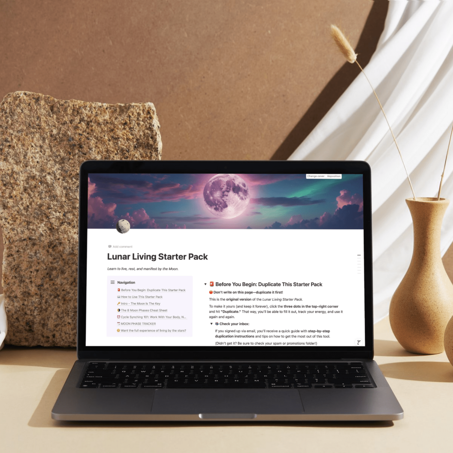 Custom Notion Planner | Lunar Living Personalized - Divine Feminine Works