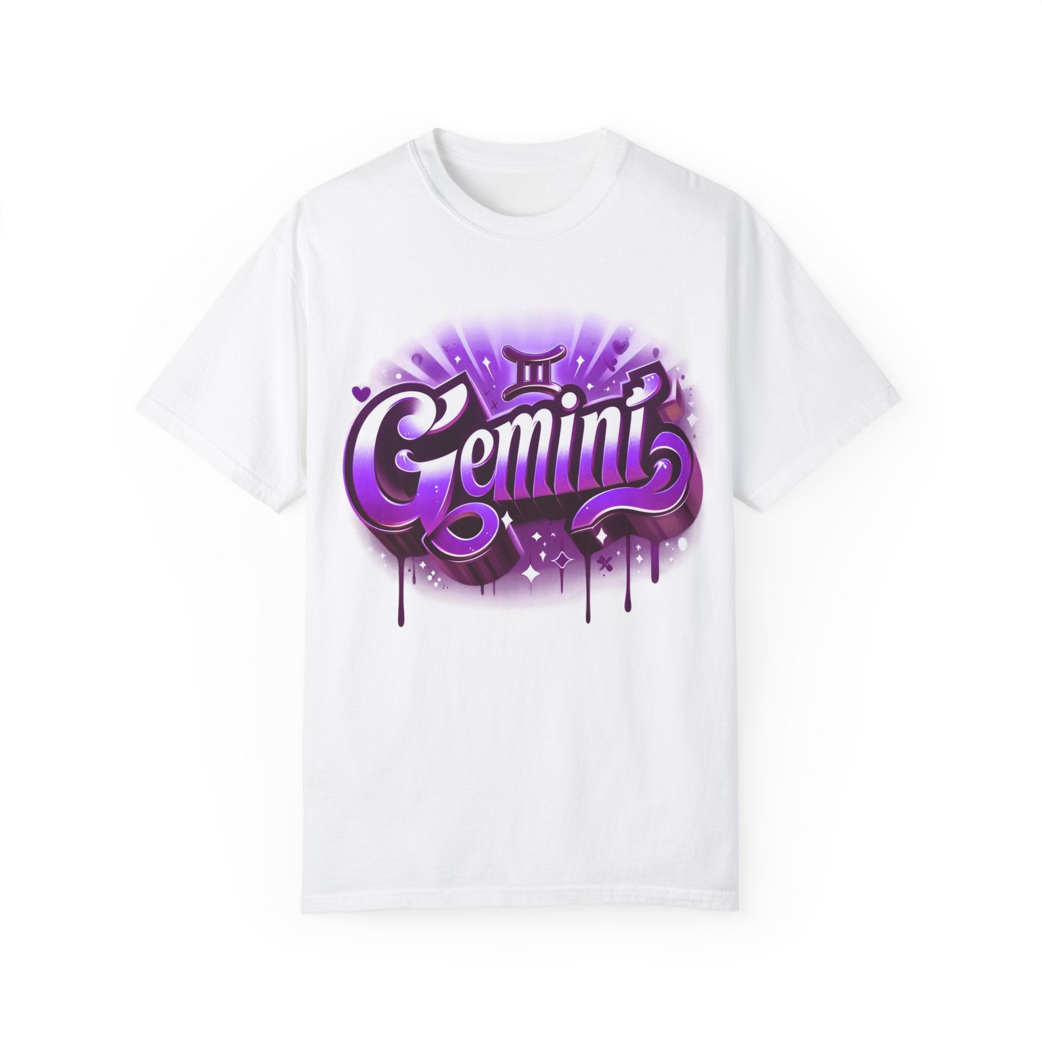 Gemini 90s Style Airbrush T-Shirt - Divine Feminine Works