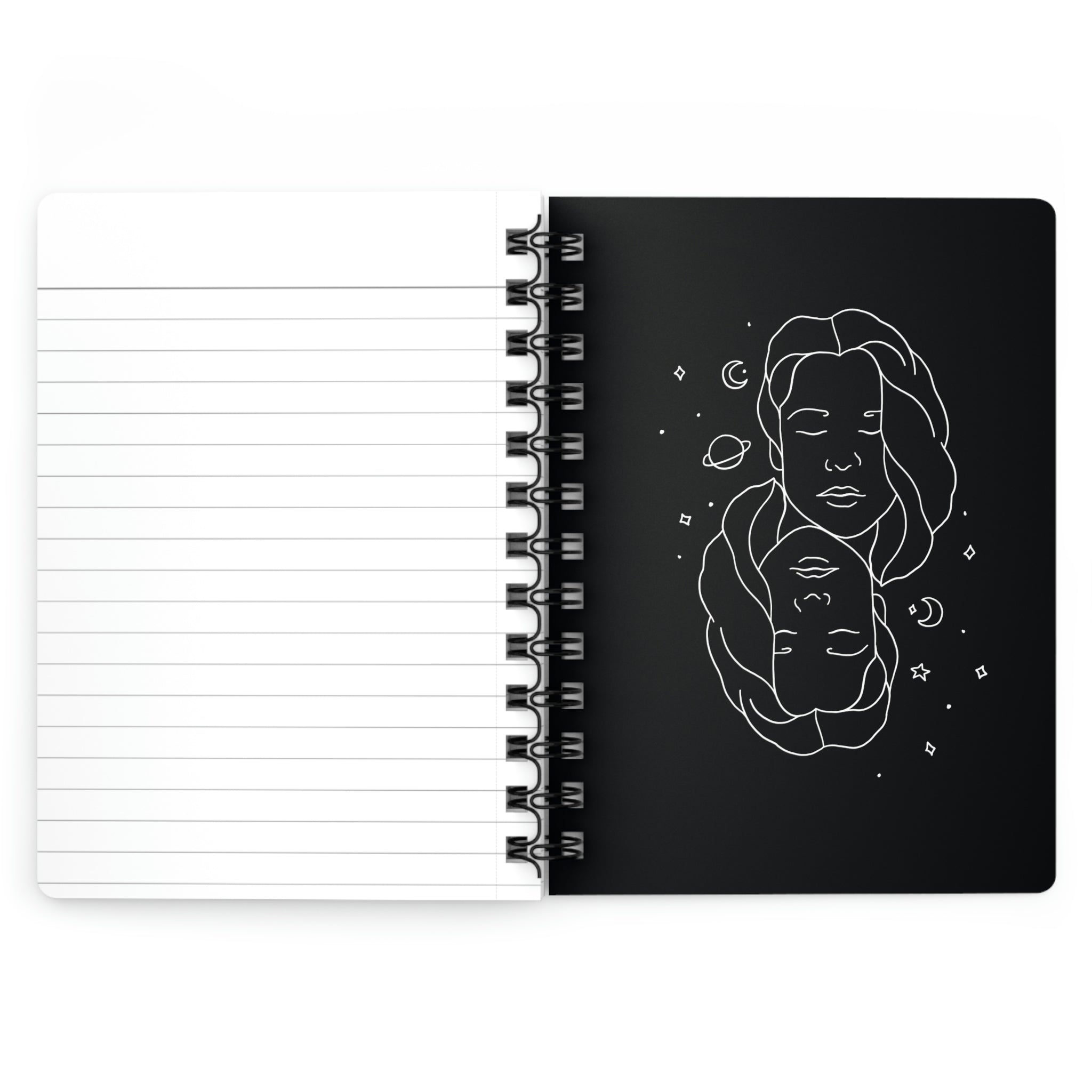 Gemini Notebook - Black - Divine Feminine Works