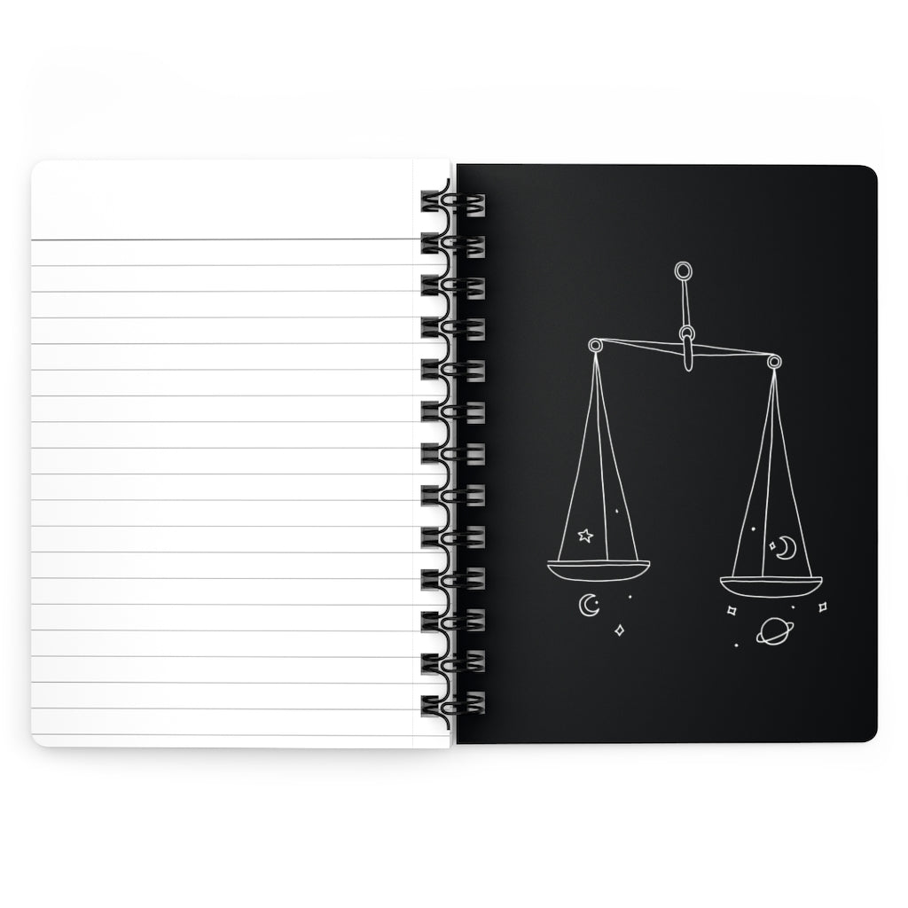 Libra Notebook - Black - Divine Feminine Works