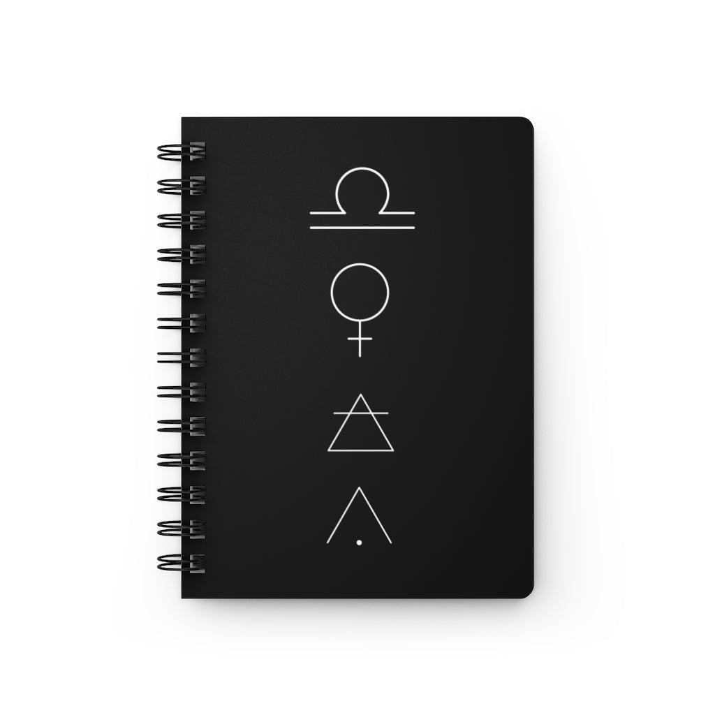 Libra Notebook - Black - Divine Feminine Works