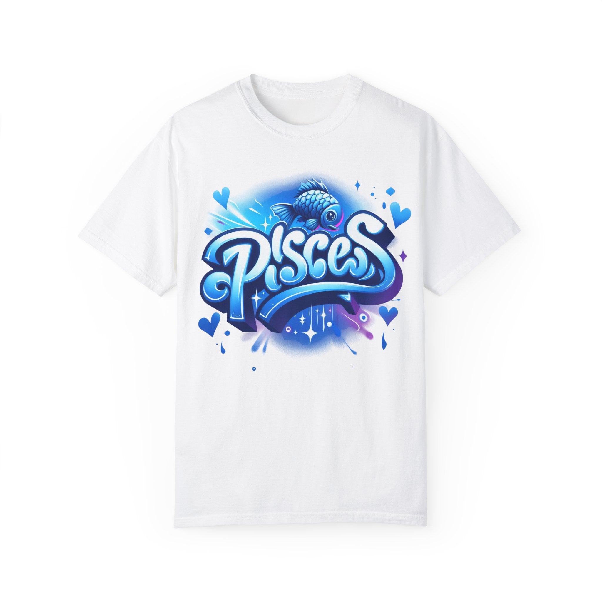 Pisces 90s Style Airbrush T-Shirt - Divine Feminine Works