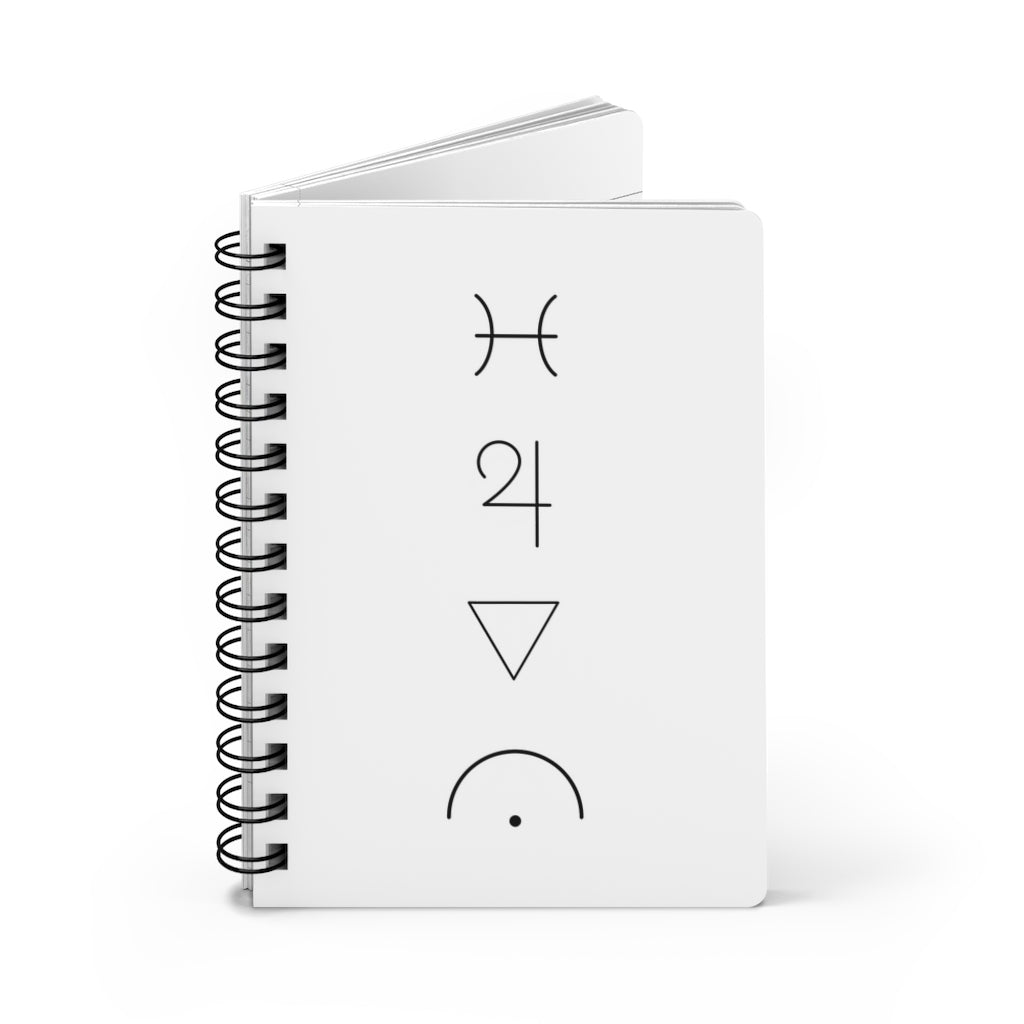 Pisces Notebook - White - Divine Feminine Works