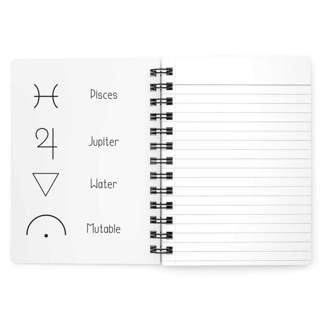 Pisces Notebook - White - Divine Feminine Works