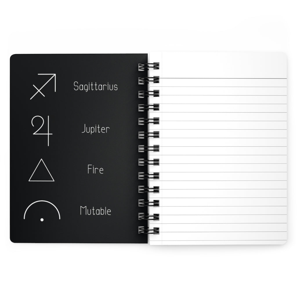 Sagittarius Notebook - Black - Divine Feminine Works