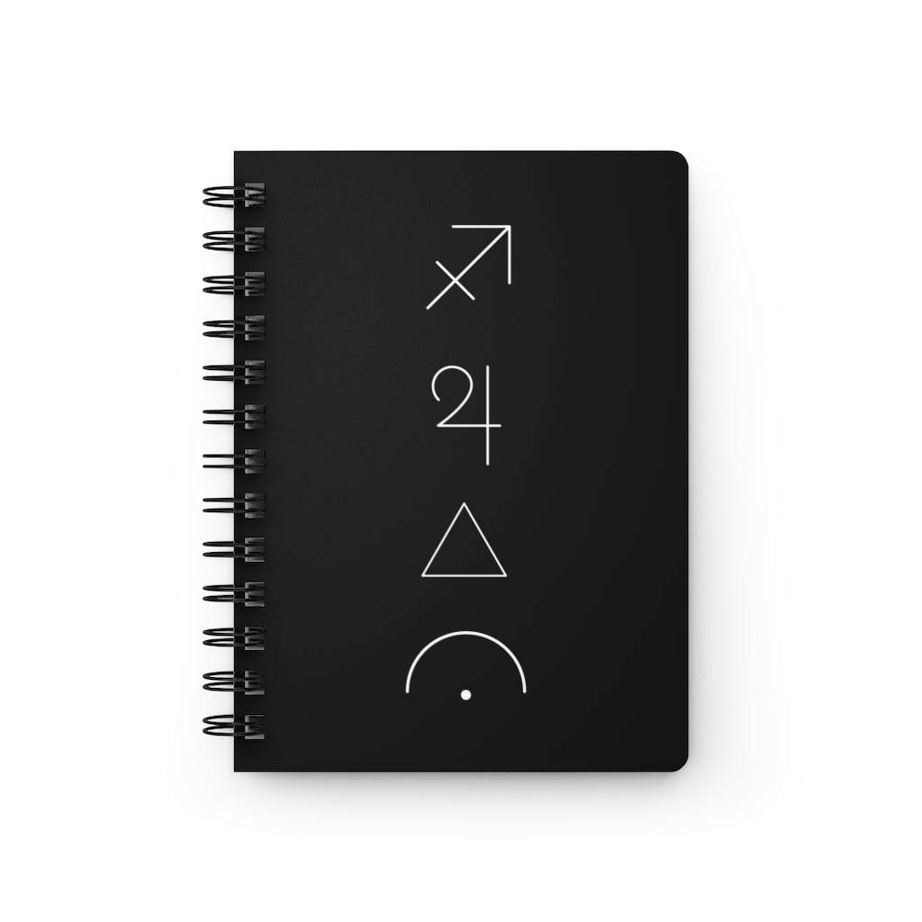 Sagittarius Notebook - Black - Divine Feminine Works