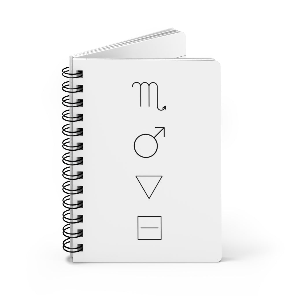 Scorpio Notebook - White - Divine Feminine Works