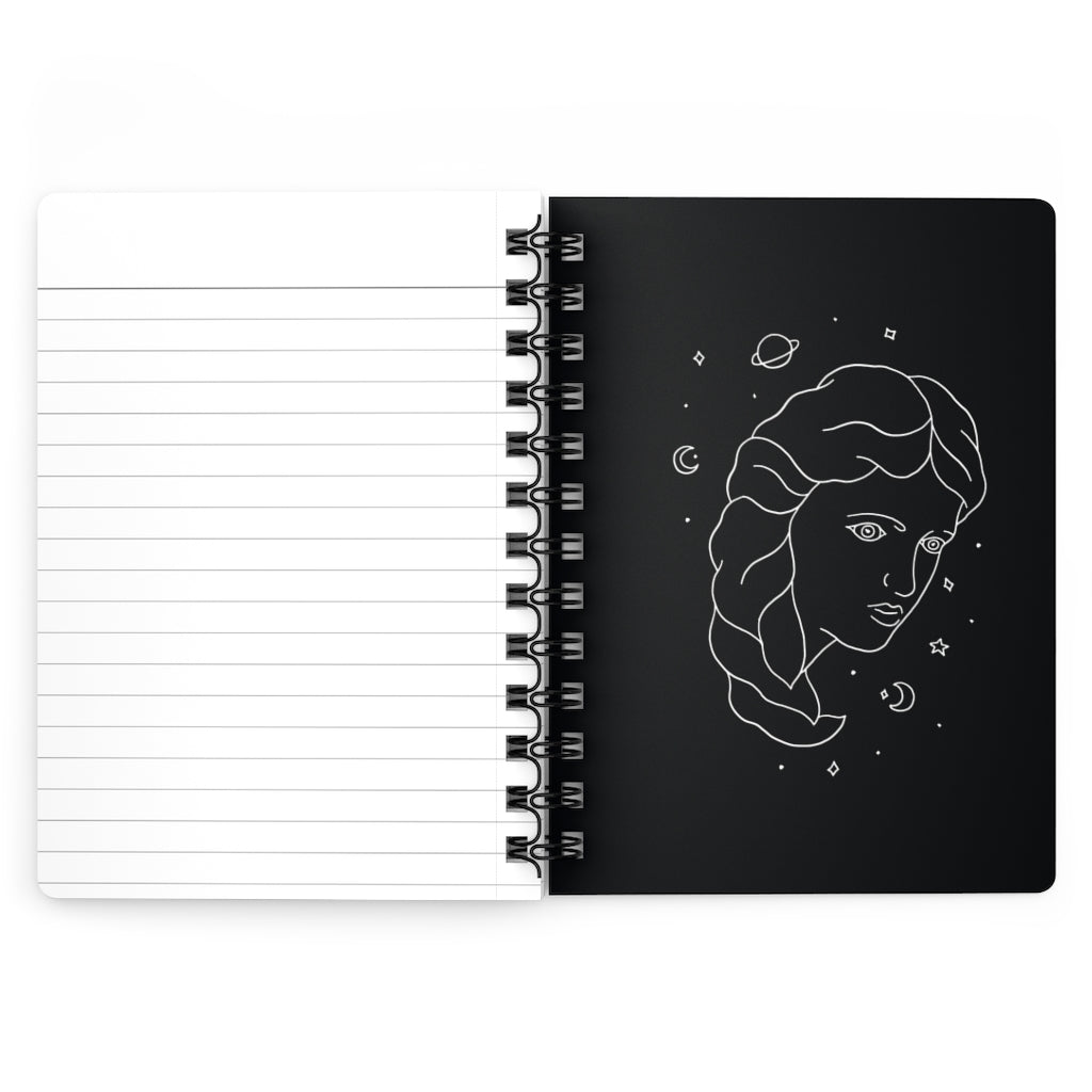 Virgo Notebook - Black - Divine Feminine Works