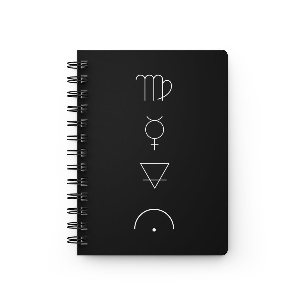 Virgo Notebook - Black - Divine Feminine Works