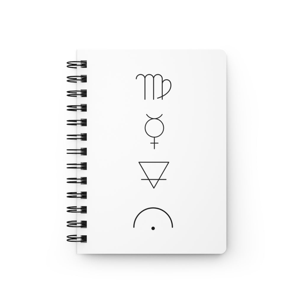 Virgo Notebook - White - Divine Feminine Works