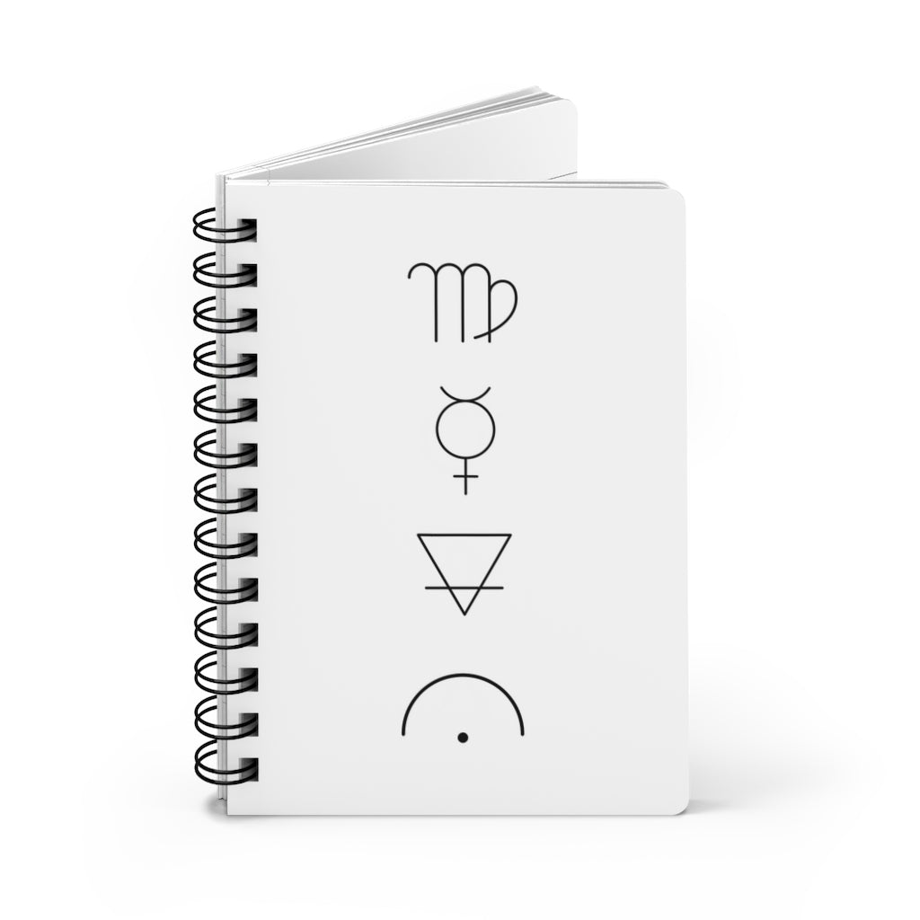 Virgo Notebook - White - Divine Feminine Works